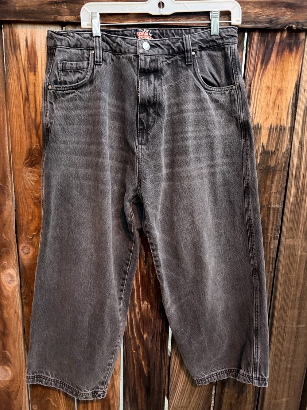 The Hundreds Adam Bomb Baggy Denim Jeans Washed Black Gray Size 30